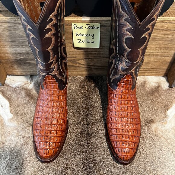 Nocona Burnished Tan Nile Hornback Croc. Cowboy Boots in Men\'s size 10D/10.5D main image 13